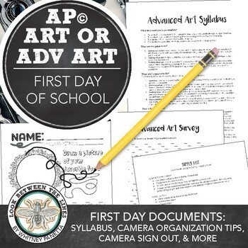 Preview of Advanced Art First Day of School Handouts: Syllabus, Timeline, Supply List, More