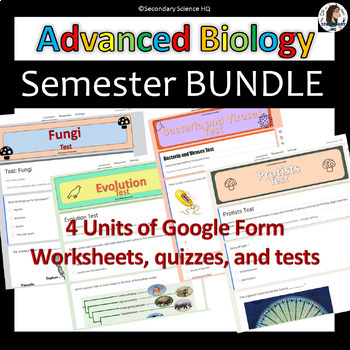 Preview of Advanced Biology Semester 1 Bundle | Google Forms