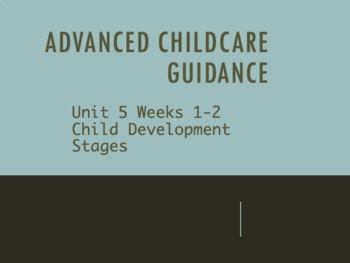 Preview of Advanced Childcare Guidance Unit 5 The Stages of Child Development