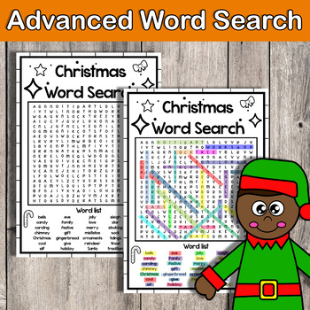 Advanced Christmas Word Search / No prep Christmas Activity | TPT