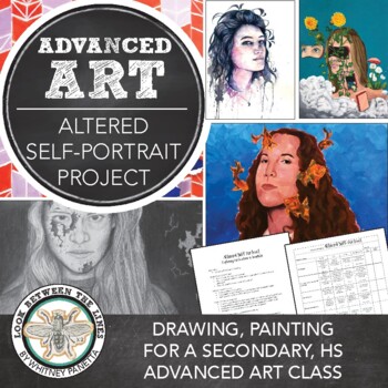 Preview of Advanced Drawing, 2D Design, AP® Art Lesson: Altered Self Portraits Art Project