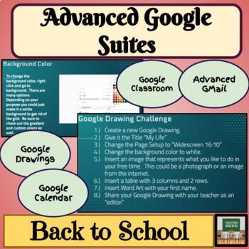 Preview of Advanced Google Suites Student Training Back to School Beginning of the Year