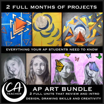 Preview of Advanced High School Art or AP® Art Project Bundle: Drawing and Design Intro