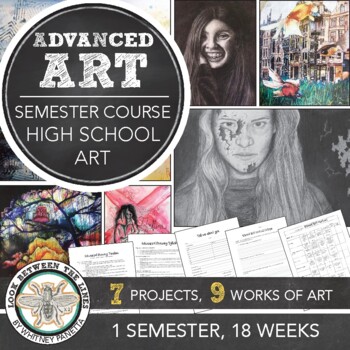 Preview of Advanced High School Visual Art Drawing Projects: Semester Curriculum, Lessons