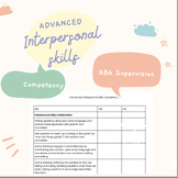 Advanced Interpersonal Skills Competency-ABA Supervision form