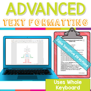 Preview of Advanced Keyboarding Text Formatting Activities for Typing Practice