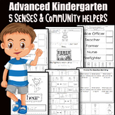 Advanced Kindergarten activities & worksheets: community h