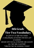 6th Grade Tier Two Vocabulay