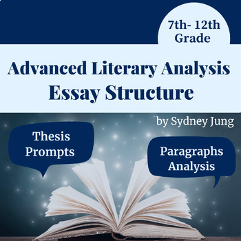 Preview of Advanced Literary Analysis Essay Writing Structure for Middle And High School