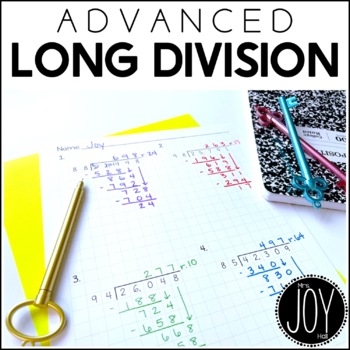Preview of Advanced Long Division Kit