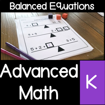 Preview of Advanced Math : Addition and Subtraction Pan Balance for Gifted Kindergarten