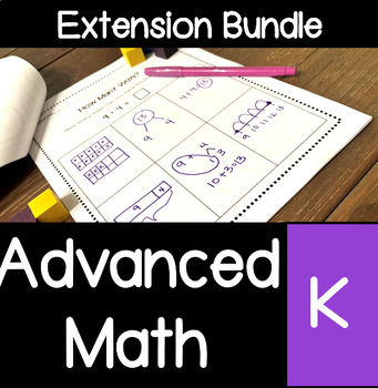 Preview of Advanced Math : Extension Problem Solving Bundle Gifted Kindergarten