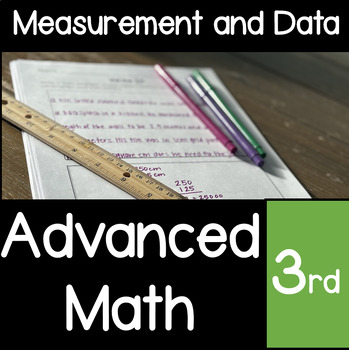 Preview of Advanced Math : Measurement and Data Problem Solving Extension Gifted 3rd