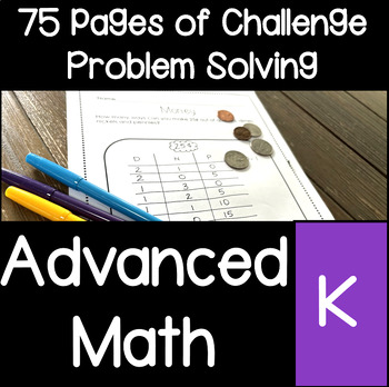 Preview of Advanced Math : Problem Solving for Centers or Workbook Gifted Kindergarten