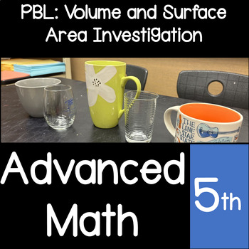 Preview of Advanced Math : Volume and Surface Area Project for Gifted 5th