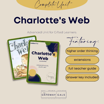 Preview of Advanced Novel Study: Charlotte's Web with Depth and Complexity