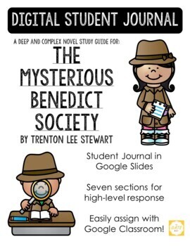 Preview of Advanced Novel Study: The Mysterious Benedict Society--Digital Student Journal