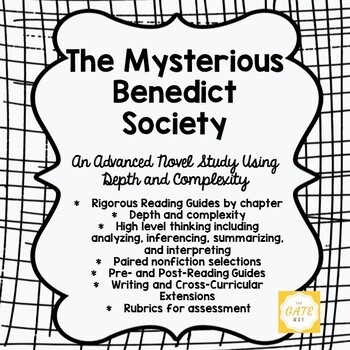 Preview of Advanced Novel Study: The Mysterious Benedict Society + Digital Student Journal