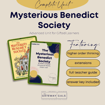 Preview of Advanced Novel Study: The Mysterious Benedict Society with Depth and Complexity