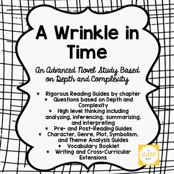 Preview of Advanced Novel Study for A Wrinkle in Time using Depth and Complexity