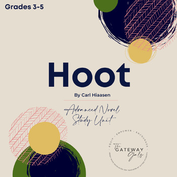 Preview of Advanced Novel Study for Hoot by Carl Hiaasen