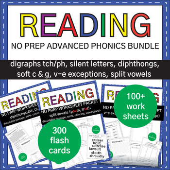 Preview of Advanced Phonics & Comprehension Worksheets for Dyslexia