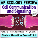 Advanced Placement AP Biology Review Cell Communication Ce