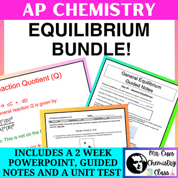 Preview of AP Chemistry Equilibrium Unit BUNDLE (PowerPoint, Guided Notes, Unit Test)!