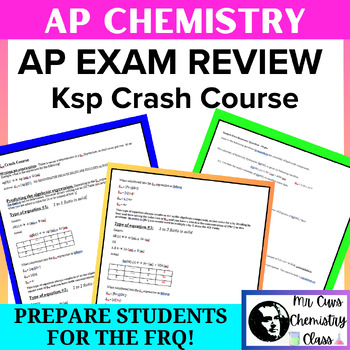 Preview of Advanced Placement AP Chemistry Exam Review - KSP Equilibrium Crash Course!