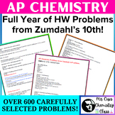 Advanced Placement AP Chemistry Zumdahl HW Problems for th