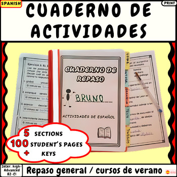Preview of Advanced Spanish 4&5 Practice Workbook (100+pages) keys Cuaderno de actividades