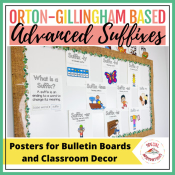 Preview of Advanced Suffixes Poster Set Science of Reading Orton-Gillingham