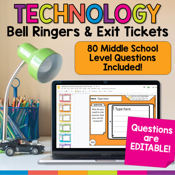 Preview of Advanced Technology Topics Prompts for Bell Ringers and Exit Tickets