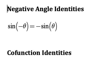 Preview of Advanced Trig Identities