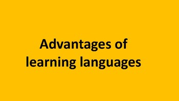 Preview of Advantages of learning languages