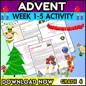 Preview of Advent Activities -  Weekly Themes , Advent 5 Weeks Activities - Bible Verse