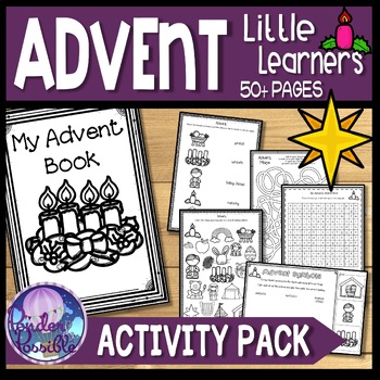 Preview of Advent Activities & Worksheets (40+ Pages for Younger Students)