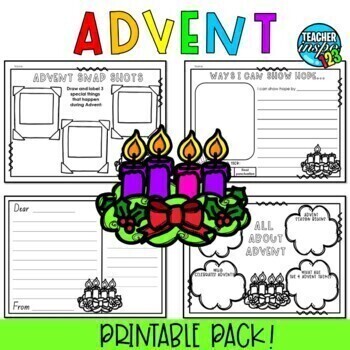 Preview of Advent Wreath Activities - December Centers