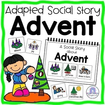 Preview of Adapted Advent Book for Special Education | Advent Social Story