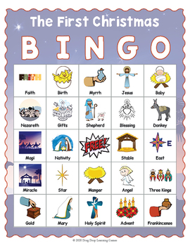 Advent Bingo - Christian Christmas Bingo By Drag Drop Learning 