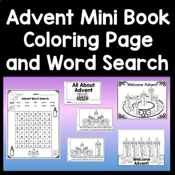 Advent Booklet, Advent Word Search, and Advent Coloring Page! {Advent Book}
