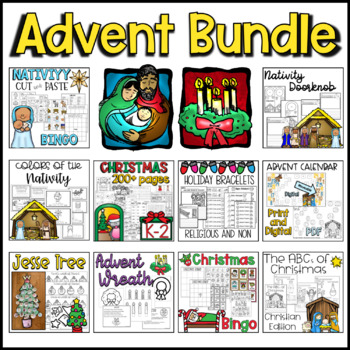 Preview of Advent Bundle - Advent crafts - Advent activities