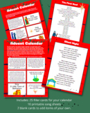 Advent Calendar- Printable Cards and Songs Retelling the B