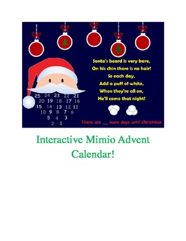 Preview of Advent Calendar - Christmas Countdown Santa MIMIO