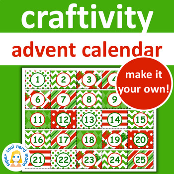 Advent Calendar Fill In Craft by super cool nerd mama TpT