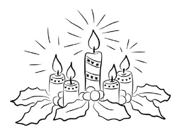 Advent Candles Coloring Picture by Steven's Social Studies | TpT