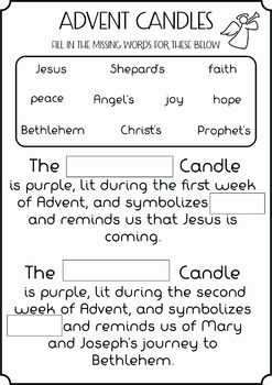 Advent Candles - Workbook by Not Your Normal Classroom | TpT