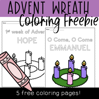 Preview of Advent Coloring Pages - Christmas FREEBIE!