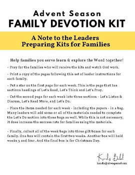 Preview of Advent Family Devotional Kit