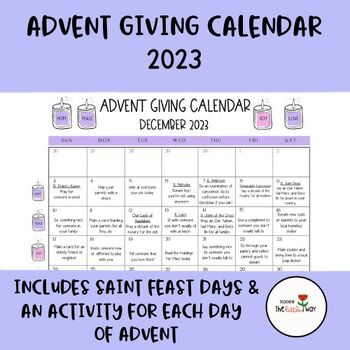 Preview of Advent Giving Calendar